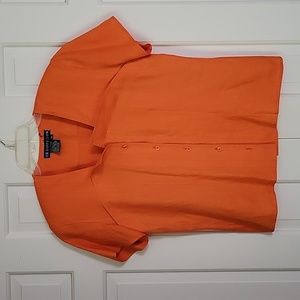 I. B. Diffusion vintage orange linen skirt set sz 10